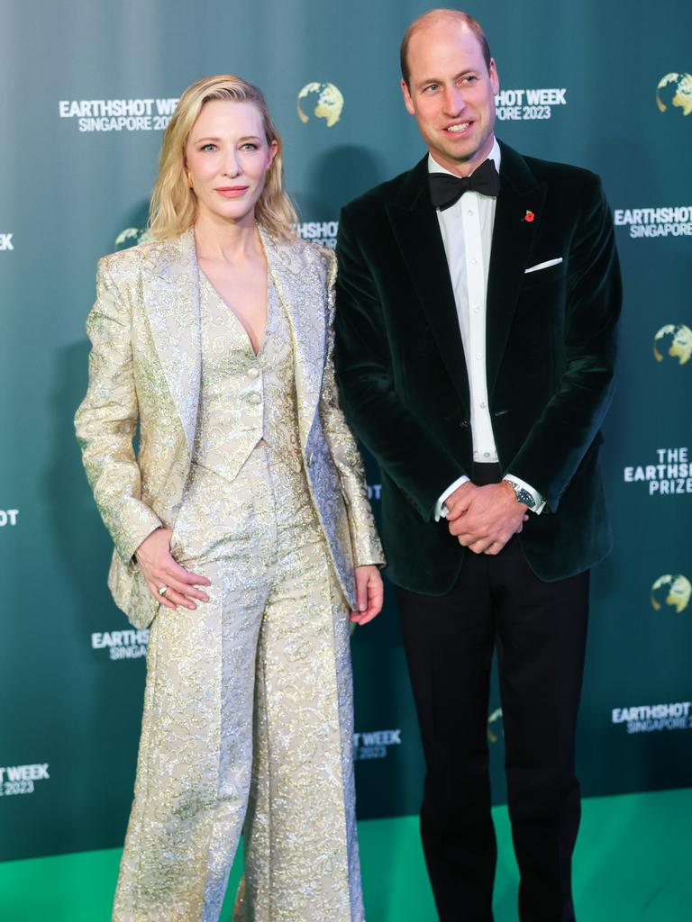 Cate Blanchett and Prince William. Picture: Getty Images