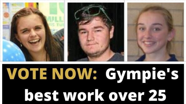 YOUNG GUNS: Kelly Goatham, Jack Lawes and Georgia Lutton are leading the poll to decide "Gympie's best worker under 25".