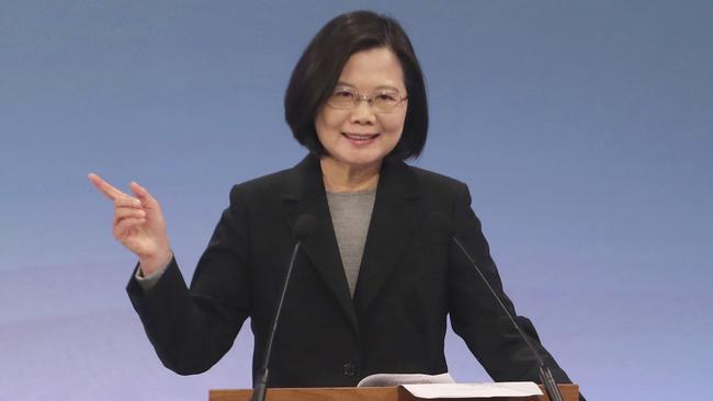 A spokesman for Taiwanese President Tsai Ing-wen said Beijing’s mission was to try to show that Taiwan’s democracy did not work. Picture: AP