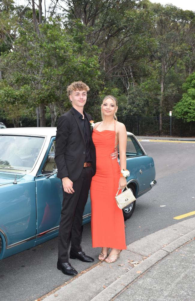 Alysha Van Veen and Jack Walker at the Meridan State College formal 2024.