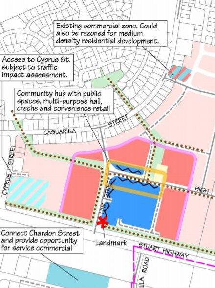 A map of the Katherine East development. Picture: NT Government