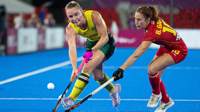 Jane Claxton during the quarter final match against Spain. Picture: Gallo Images