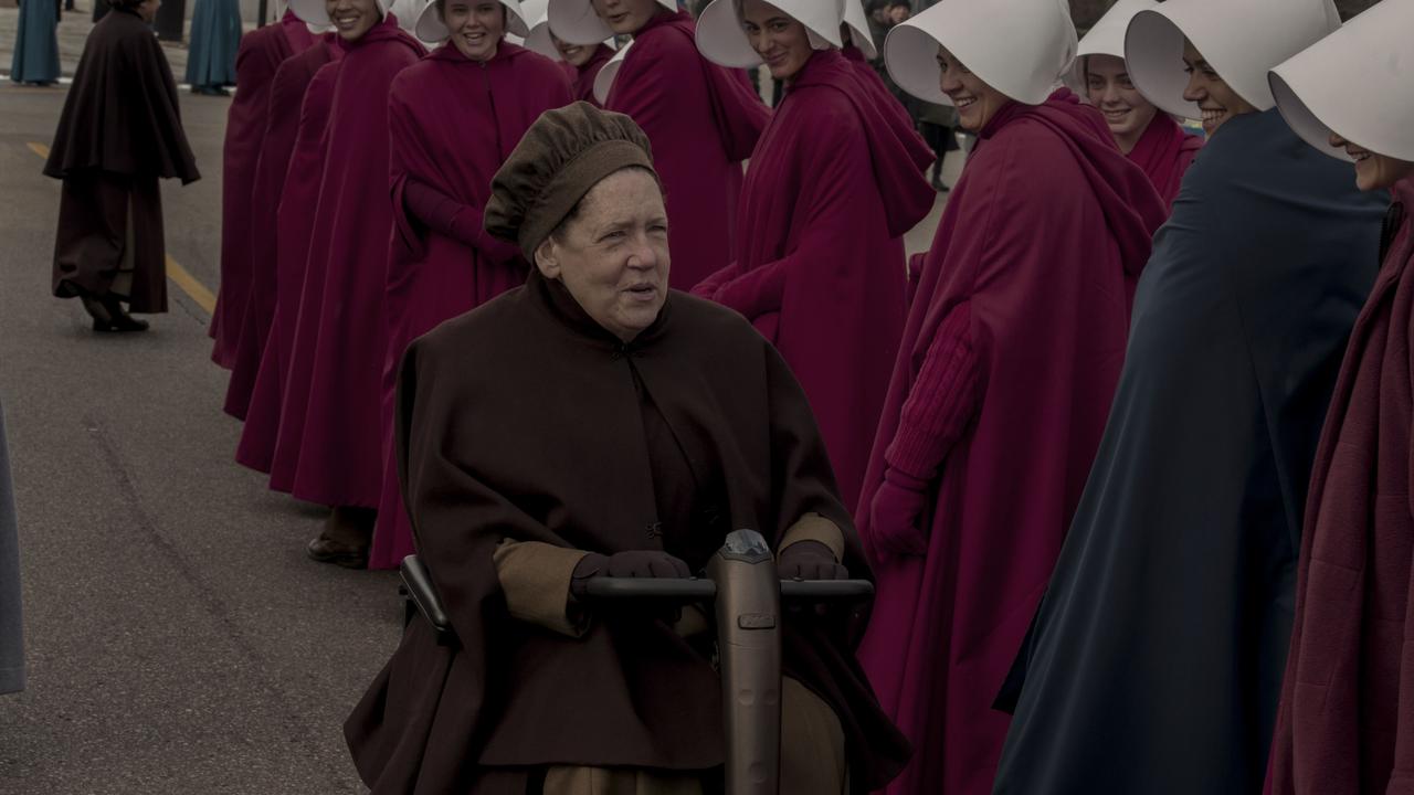 Ann Dowd in a scene from Season 3 of The Handmaid's Tale.