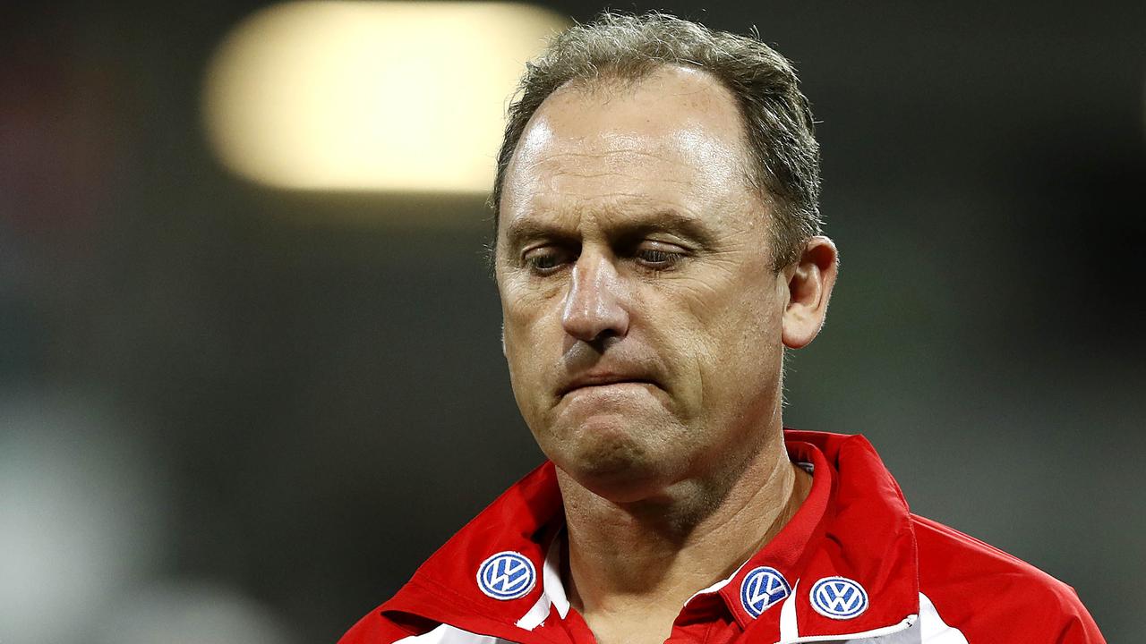 John Longmire looks on after a game at the SCG this season.