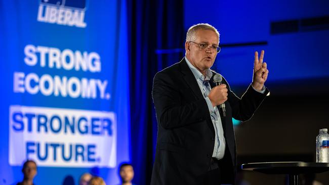 The strategic challenge for Morrison is to shift the debate away from distractions to the economy. Picture: Jason Edwards