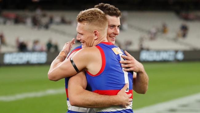 Dunkley is part of a potent Bulldogs midfield that added Adam Treloar. Picture: AFL Photos/Getty Images