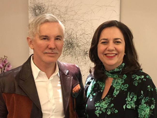 Premier Annastacia Palaszczuk with director Baz Luhrmann, whose Elvis biopic is filming in Queensland