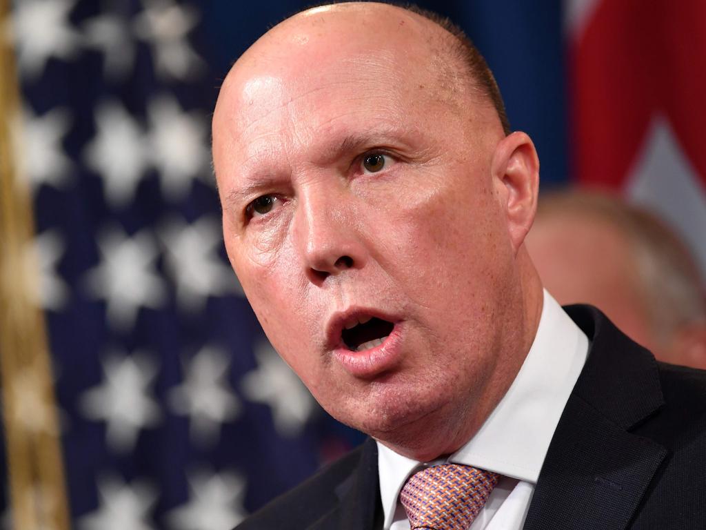 Australia's Home Affairs Minister Peter Dutton called on China to be honest about the origin of the COVID-19 virus. Picture: Mandel Ngan/AFP