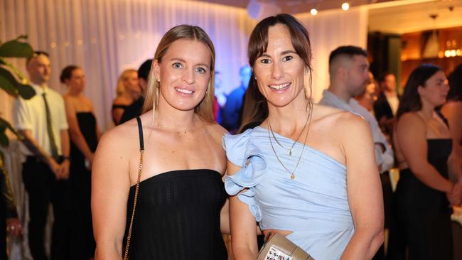 Lauren Brown and Shelley Curtis at the Gold Coast Titans NRLW 2025 Season Launch at Isoletto The Star Gold Coast. Picture, Portia Large.