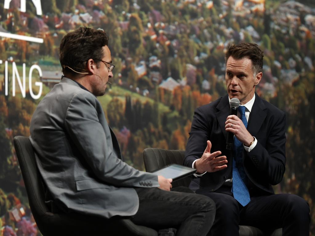 NSW Premier Chris Minns fields questions at the 2023 Bush Summit. Picture: Jonathan Ng