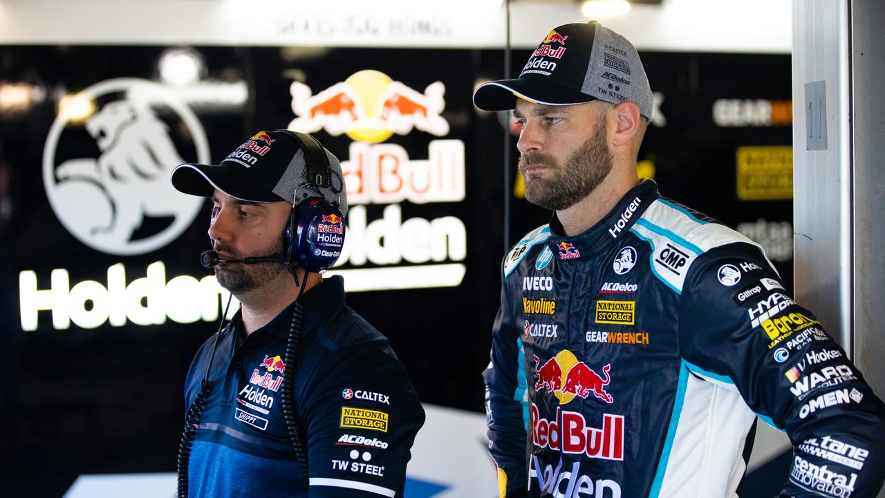 Shane van Gisbergen (R) and engineer Grant McPherson left Sunday empty-handed.