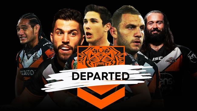 Wests Tigers departed 13 since 2014.