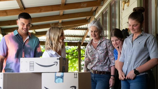 Guy and Jules surprise the Middleton family. Picture: Amazon Australia