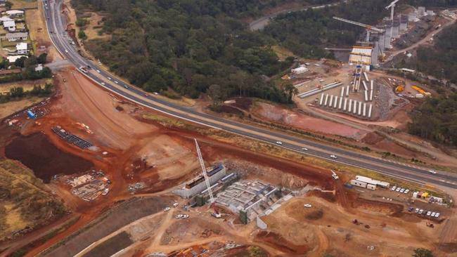 A photo of the Toowoomba Bypass worksite.