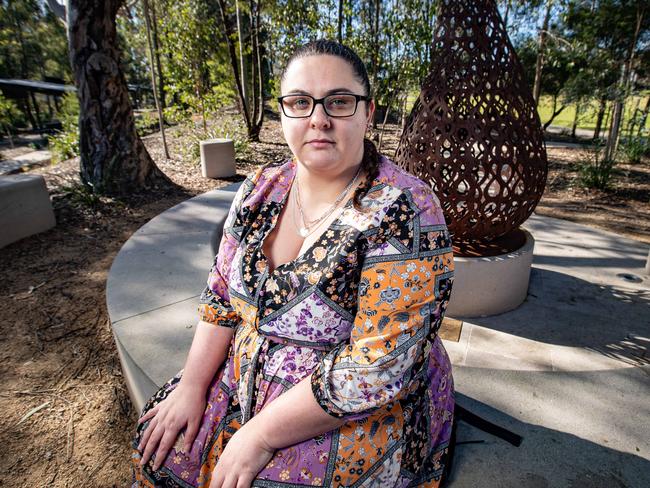 DV victim Hayley Wormleaton says her life may have been different if the app was around when she was a teen. Picture: Julian Andrews