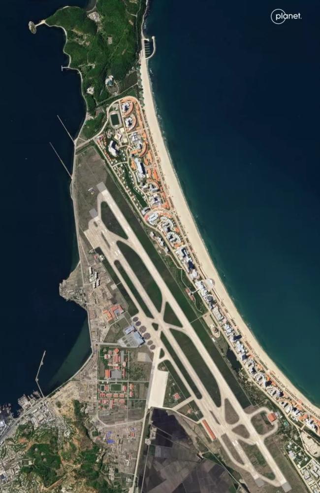 The Wonsan resort is reportedly 90 per cent complete. Picture: Planet Labs