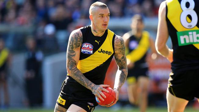 Is Dustin Martin the AFL’s best decision maker with the footy? Picture: Mark Stewart