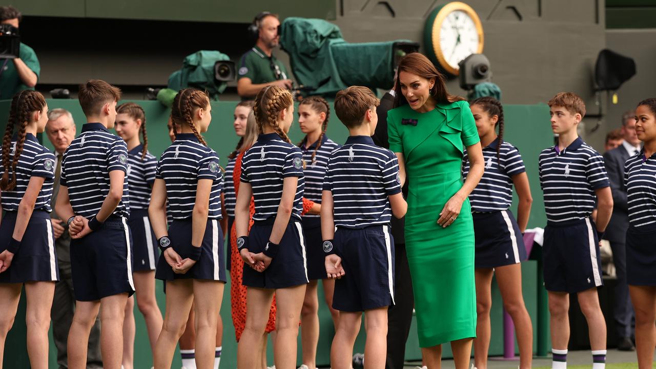 The rest of the ball crew all got a greeting from the Princess. (Photo by Julian Finney/Getty Images)