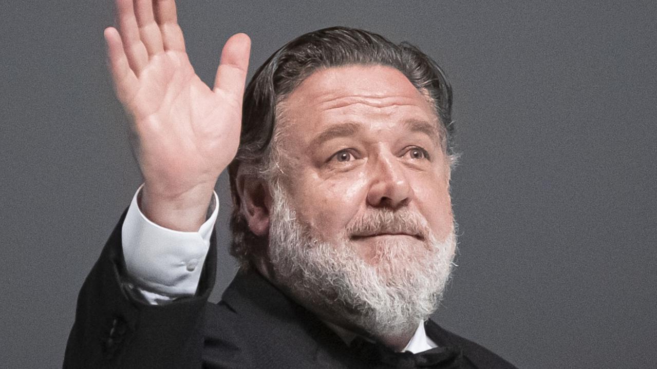 Russell Crowe delivers a speech at the 57th Karlovy Vary International Film Festival on June 30 in the Czech Republic. Picture: Gabriel Kuchta/Getty Images