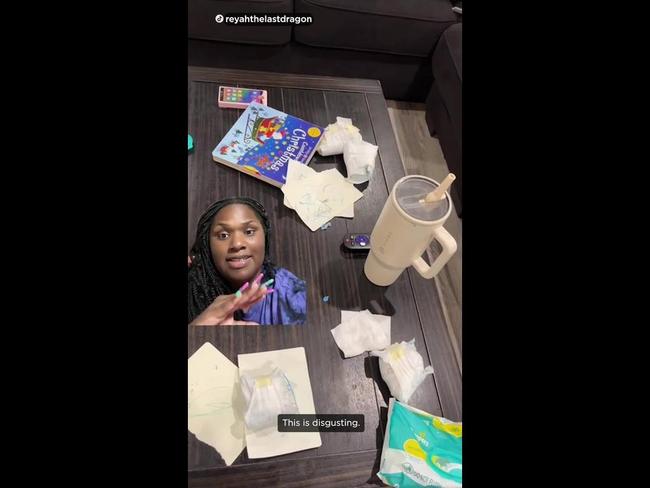 Mum finds 17 dirty nappies around her home