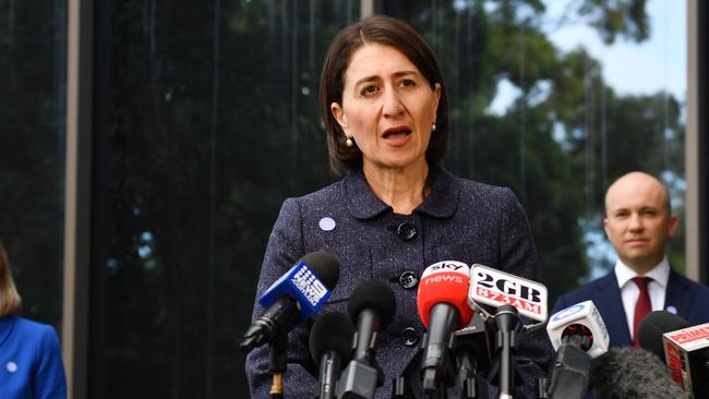 Premier Gladys Berejiklian is considering a secret cabinet document to determine how fast the state reopens from COVID-19 restrictions. Picture: AAP Image/Dean Lewins