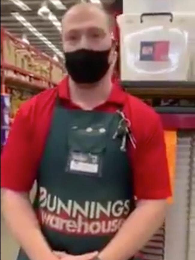 The Bunnings manager who the woman accused of discriminating against her.