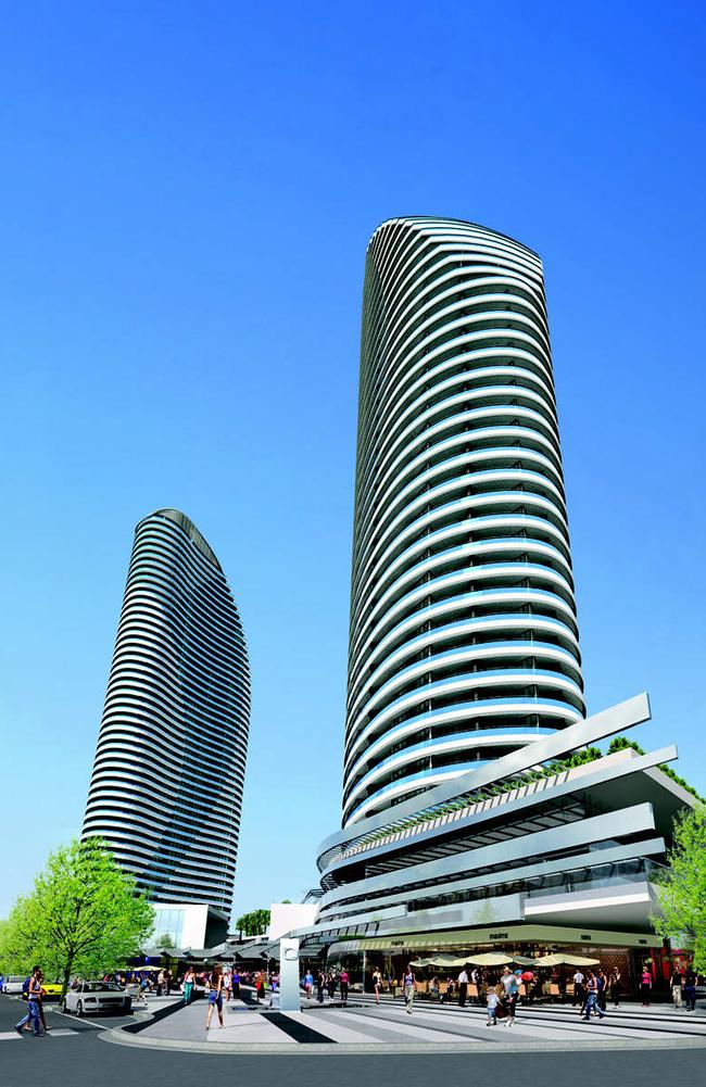 A mid-2000s artist impression of CBD – Central Beach Development, later renamed Oracle.