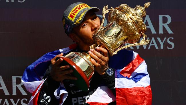 Lewis Hamilton is a F1 race winner at 39 years of age. (Photo by Mark Thompson/Getty Images)