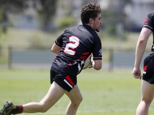 Jaiden French suffered a broken jaw in the last tackle of Endeavour’s semi-finals win over Illawarra Sports High at Kirkham Oval in Elderslie. Picture: Jonathan Ng