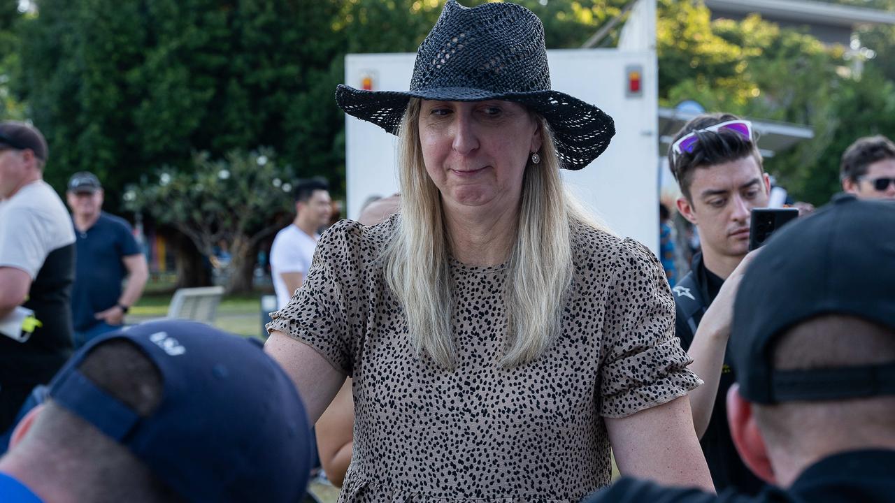 Sandra lewis at the Driver and Rider signing at Darwin Waterfront for betr Darwin triple crown 2023 Picture: Pema Tamang Pakhrin