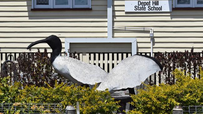 The Big Ibis statues are located at Depot Hill State School.