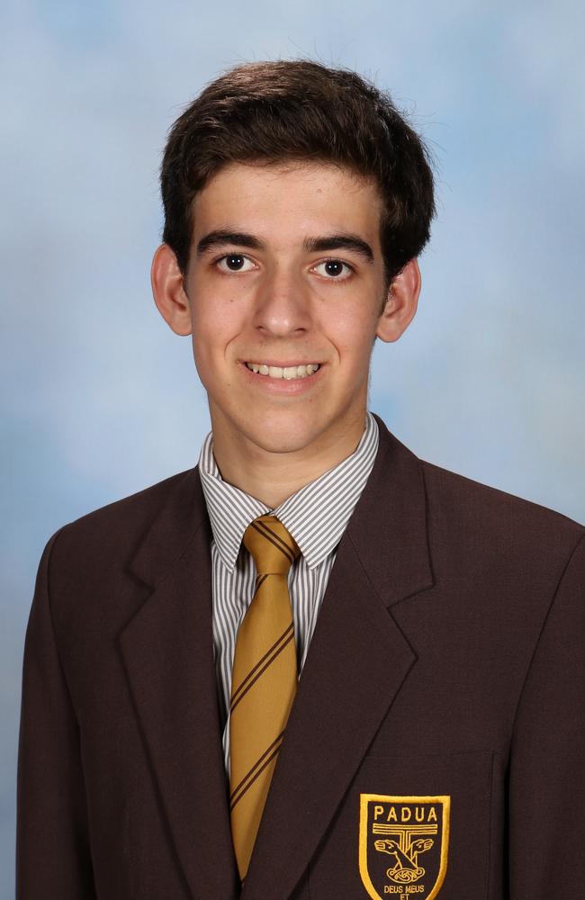 Nicolas Falzon, Padua College high achiever