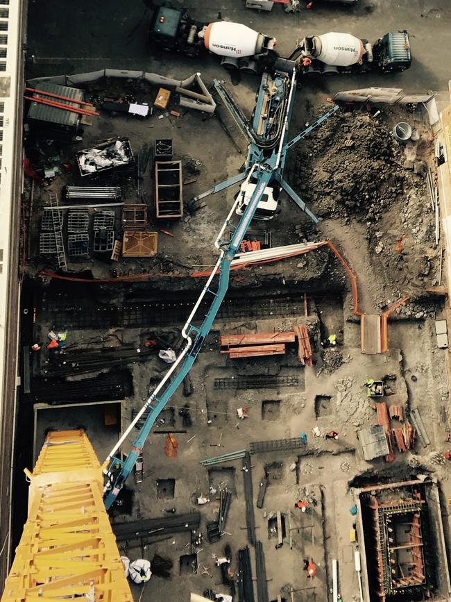 An aerial shot of the Bonython Tower development