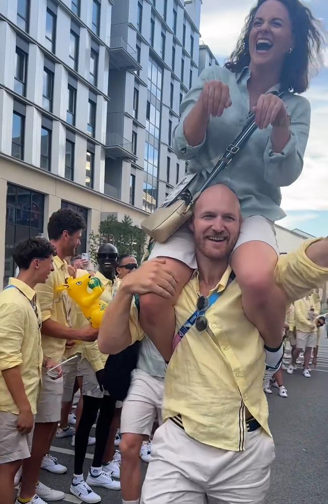 Raygun on Angus Widdicombe’s shoulders.