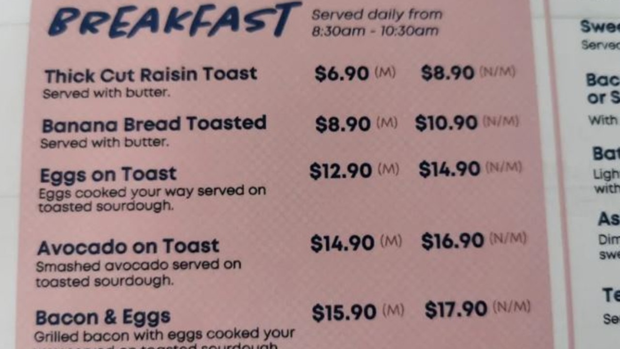 A customer has vented their fury on social media after paying $15 for smashed avocado on sourdough only to received a bits of regular toast from the supermarket. Picture: Facebook