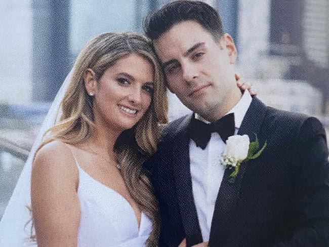 Jessica Alovis, 29, and Matt Alovis, 30, got married at the Brooklyn Pier 1 Hotel. Picture: Supplied