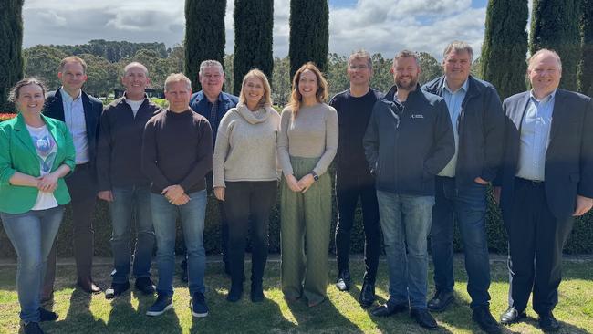 Adelaide University has today announced the appointment of its first deputy vice chancellors. (Left to right): Paula Ward, Tom Steer, Paul Beard, Bruce Lines, Prof Steve Larkin, Prof Joanne Cys, Prof Jessica Gallagher, Prof Peter Høj, Prof David Lloyd, Prof John Williams, and Prof Anton Middelberg. Picture: Supplied