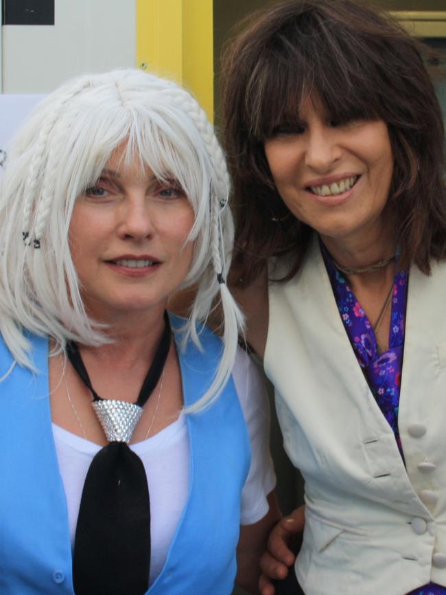 Debbie Harry and Chrissie Hynde in Australia in 2010 for A Day on the Green.  Picture:  Supplied