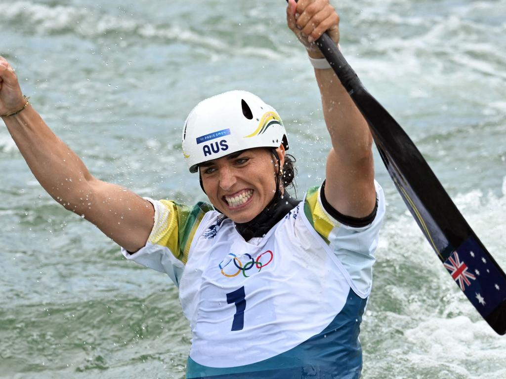 Fox made history with the win, becoming the most successful Australian Olympian of all time in individual events. Picture: Bertrand Guay/AFP