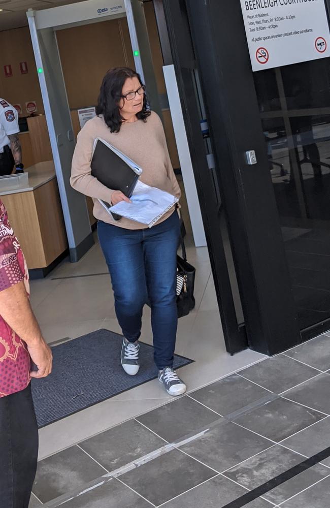 Cornubia woman Nicole Victoria Seymour, 45, leaving Beenleigh Magistrates Court today. Picture: Alex Treacy