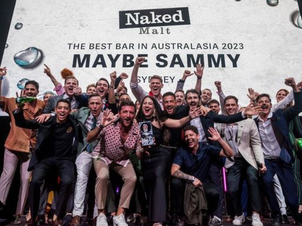 The entire team at Maybe Sammy flew to Singapore where the Sydney-based bar took out the The Best Bar in Australasia for a fifth time in a row at the World’s 50 Best Bars awards.