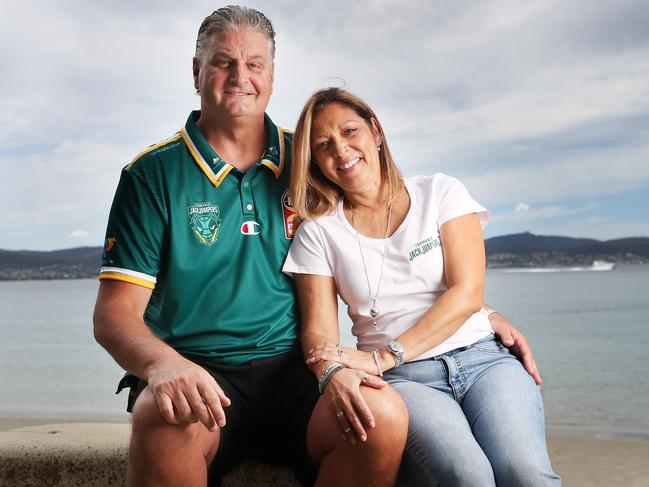 Roth with wife Lorie during her visit to Australia earlier this year. Picture: Nikki Davis-Jones