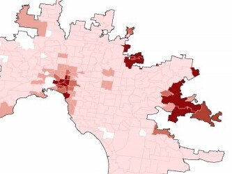 Melbourne commercial Airbnb listings at March 2018 as proportion of rental dwellings (based on the 2016 census). Source: Australian Housing and Urban Research Institute's Technological disruption in private housing markets: the case of Airbnb - for Herald Sun realestate