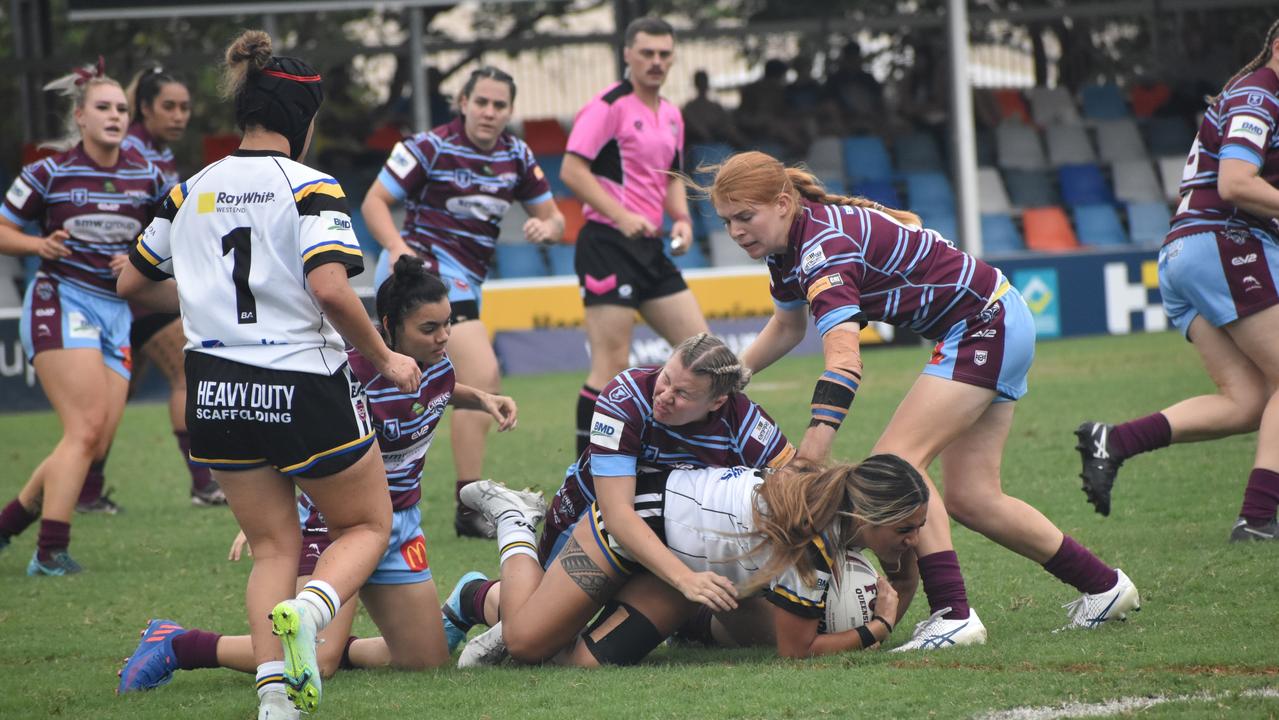 The CQ Capras women beat the Souths Logan Magpies 26-16, their third straight win in the BMP Premiership. Photo: Pam McKay