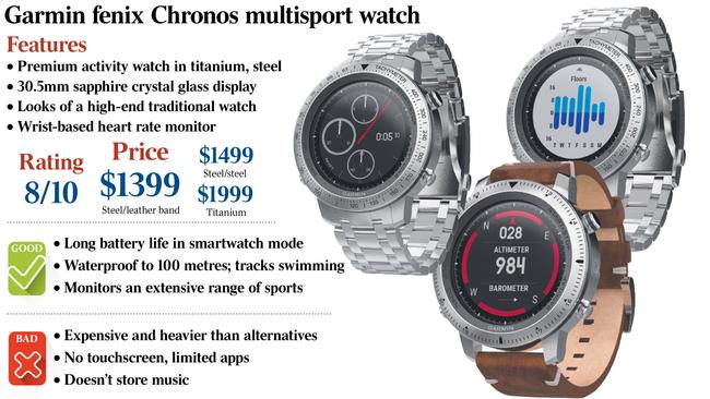 Review Garmin raises luxury stakes with Fenix Chronos sportswatch The Australian