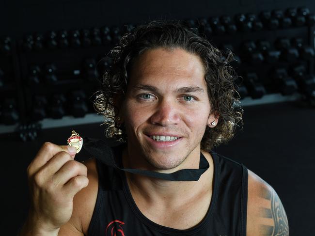 NTFL 2019  Nichols medalists Phillip Wills at the  Michael Long Centre  .  Pic Katrina Bridgeford.