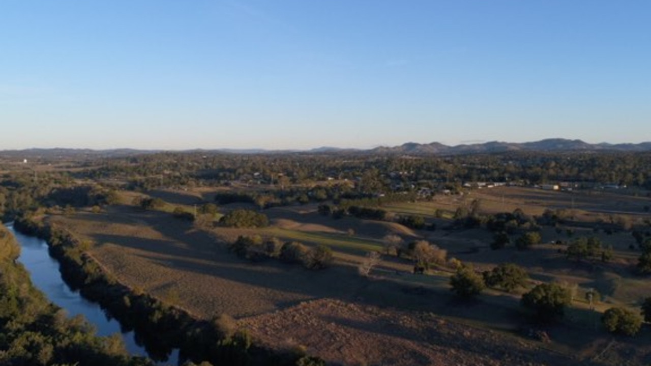 Drone photos have captured new angles of the stunning Gympie CBD, Bruce Highway and surrounds at sunset. Pictures: Josh Preston