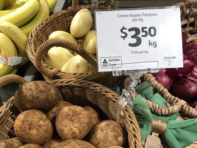 Coles at Wynyard, $3.50 kg of potatoes FARMER’S markets have long been popular with Sydney shoppers keen for direct produce straight from the farm – but the current inflationary jump in fruit and veggie prices highlights the bargains that can be found.