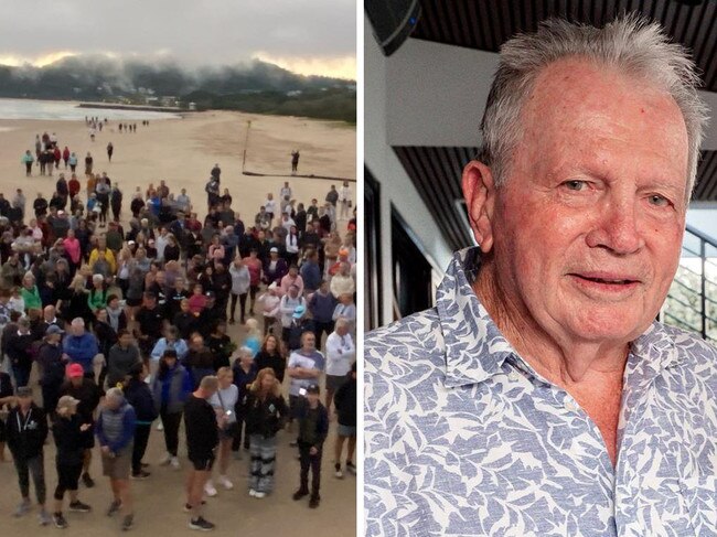 400+ walkers ‘reclaim’ Noosa beach after granddad’s tragic death