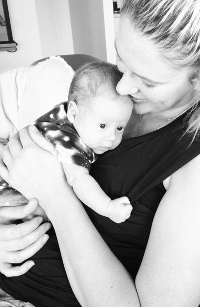 Lauren Jackson with son Harry. Picture: Supplied